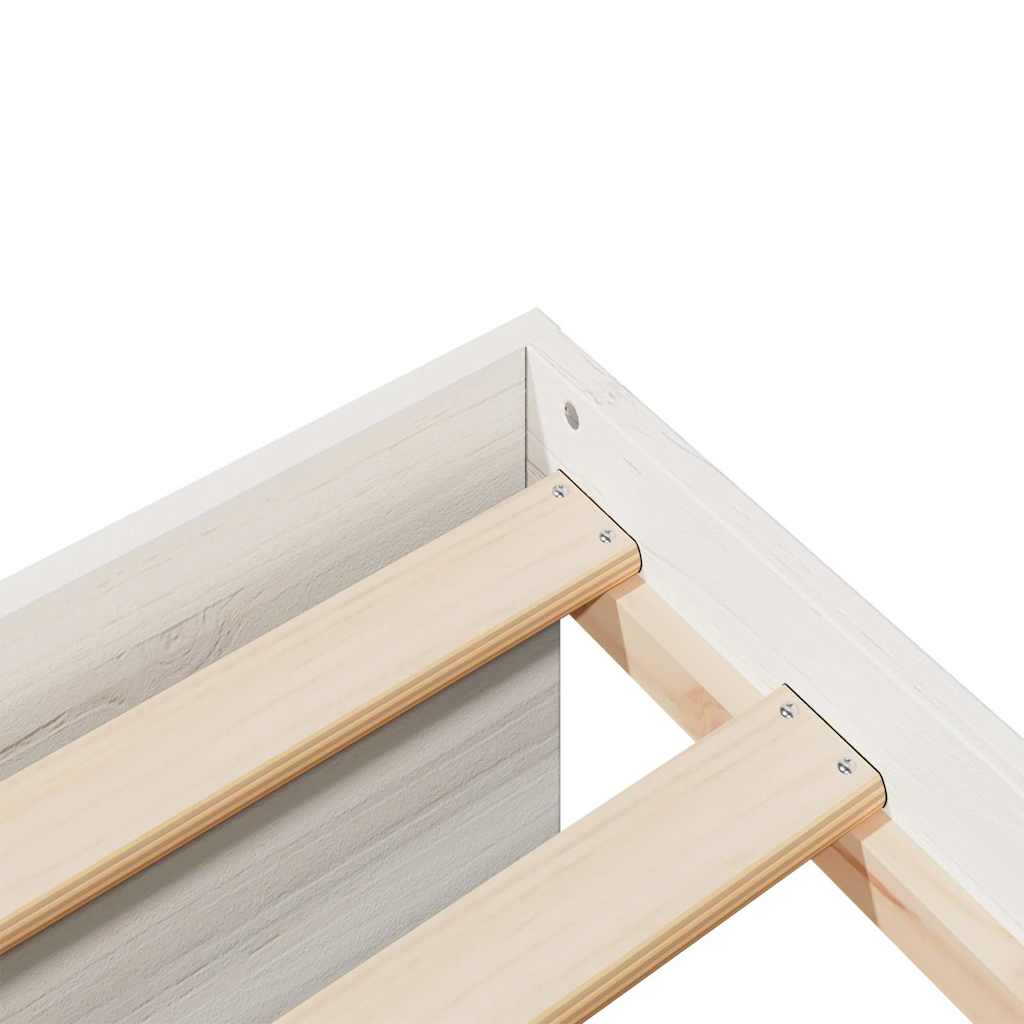 Day Bed without Mattress White 75x190 cm Solid Wood Pine